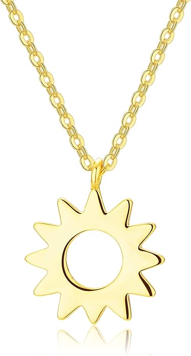 18K Gold Plated Sun Chain Necklace